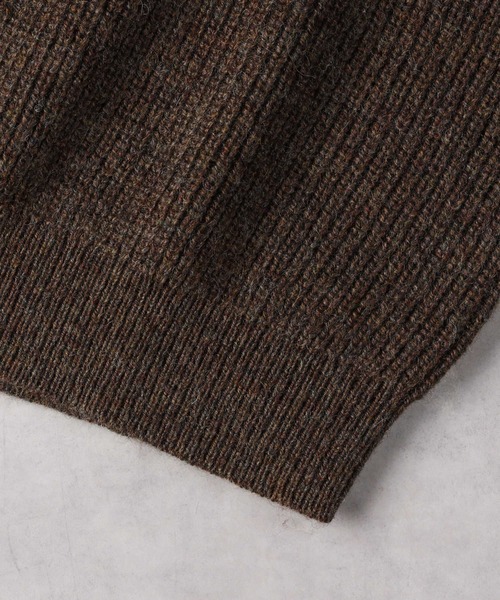 BACK NUMBER(バックナンバー)の「【BACK NUMBER】BritishWool 畔編みクルーネックニット(ニット/セーター・メンズ・ブラウン/ブラック/オフホワイト/ネイビー・M/L/XL)」の17枚目の写真