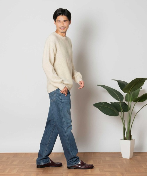 BACK NUMBER(バックナンバー)の「【BACK NUMBER】BritishWool 畔編みクルーネックニット(ニット/セーター・メンズ・ブラウン/ブラック/オフホワイト/ネイビー・M/L/XL)」の20枚目の写真