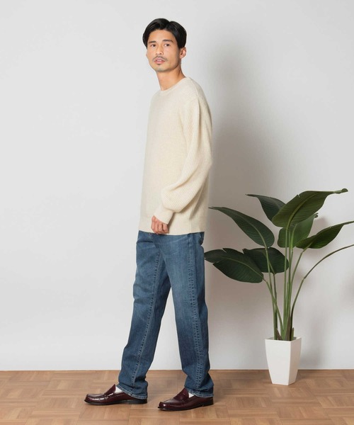 BACK NUMBER(バックナンバー)の「【BACK NUMBER】BritishWool 畔編みクルーネックニット(ニット/セーター・メンズ・ブラウン/ブラック/オフホワイト/ネイビー・M/L/XL)」の21枚目の写真