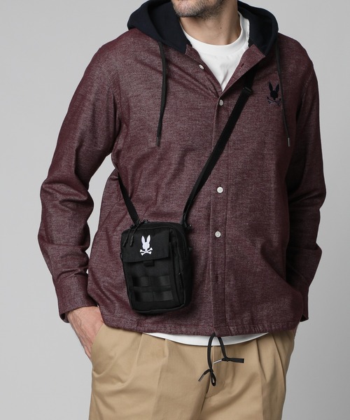 Psycho Bunny(サイコバニー)の「CORDURA fabric ミニショルダーバッグ(ショルダーバッグ・メンズ・ブラック・FREE)」の8枚目の写真