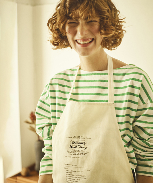 OUTDOOR PRODUCTS（アウトドアプロダクツ）の「VINTAGE LIKE ボーダー ボートネックロンT（Tシャツ/カットソー・レディース・ピンク/グリーン/ブルー系その他/ブラック・FREE）」の17枚目の写真