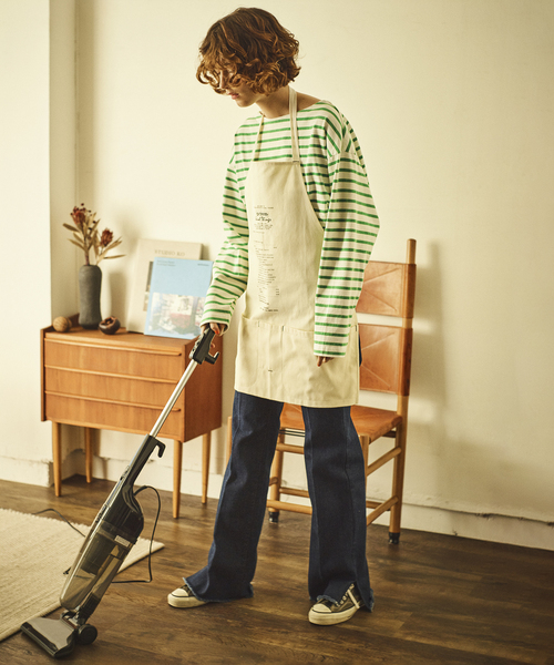 OUTDOOR PRODUCTS（アウトドアプロダクツ）の「VINTAGE LIKE ボーダー ボートネックロンT（Tシャツ/カットソー・レディース・ピンク/グリーン/ブルー系その他/ブラック・FREE）」の20枚目の写真