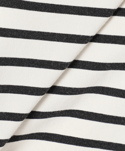 OUTDOOR PRODUCTS（アウトドアプロダクツ）の「VINTAGE LIKE ボーダー ボートネックロンT（Tシャツ/カットソー・レディース・ピンク/グリーン/ブルー系その他/ブラック・FREE）」の9枚目の写真