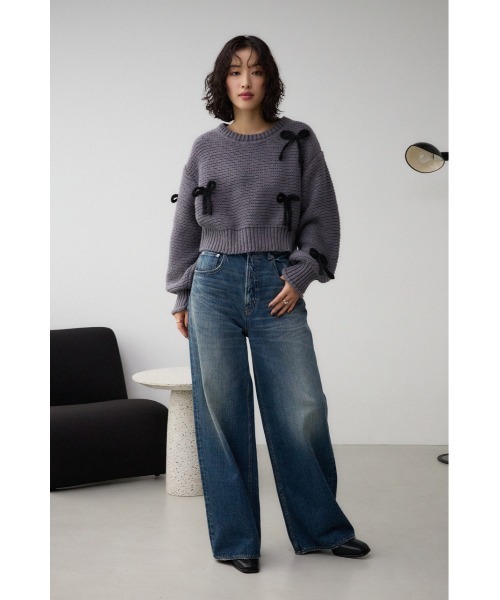 格安新品  リボンモチーフニット（ニット/セーター）｜AZUL BY MOUSSY トップス