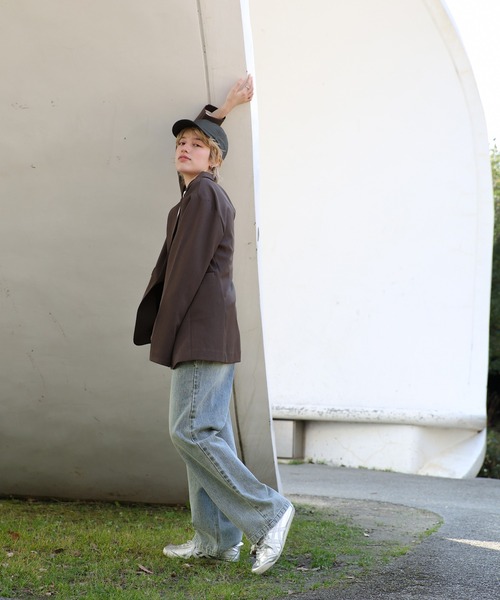 select MOCA（セレクトモカ）の「ハイウエストストレートデニムパンツ（デニムパンツ・レディース・ブラック/インディゴブルー/ライトインディゴブルー・MEDIUM/LARGE/SMALL）」の9枚目の写真