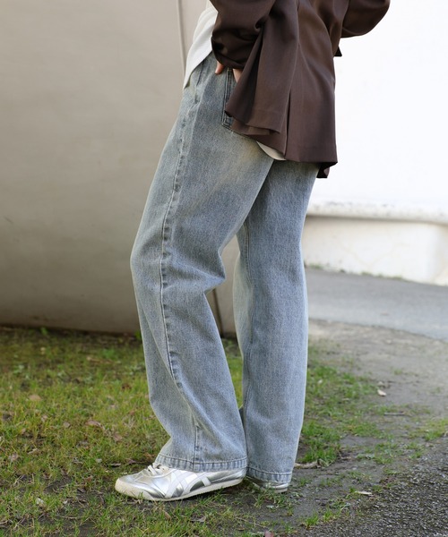 select MOCA（セレクトモカ）の「ハイウエストストレートデニムパンツ（デニムパンツ・レディース・ブラック/インディゴブルー/ライトインディゴブルー・MEDIUM/LARGE/SMALL）」の8枚目の写真