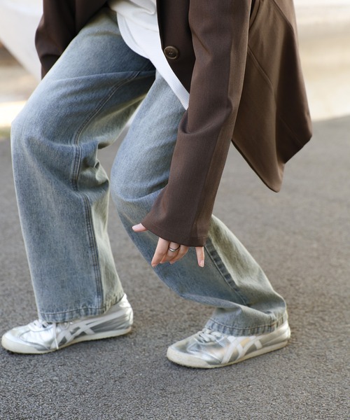 select MOCA（セレクトモカ）の「ハイウエストストレートデニムパンツ（デニムパンツ・レディース・ブラック/インディゴブルー/ライトインディゴブルー・MEDIUM/LARGE/SMALL）」の17枚目の写真