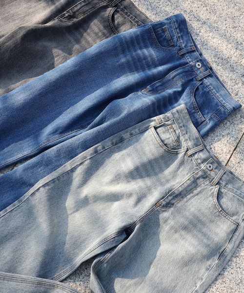 select MOCA（セレクトモカ）の「ハイウエストストレートデニムパンツ（デニムパンツ・レディース・ブラック/インディゴブルー/ライトインディゴブルー・MEDIUM/LARGE/SMALL）」の19枚目の写真