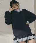 Olu.(オルドット)のフリルレイヤードダンボールスウェット