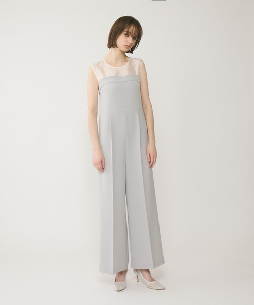 GRACE CONTINENTAL（グレースコンチネンタル）の「オーガン切替サロペ（つなぎ/オールインワン・レディース・ブラック/グレー・36/38）」の2枚目の写真