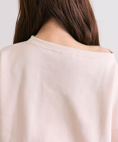 OLIVE des OLIVE(オリーブデオリーブ)の「ネコ刺繍ワンショルスウェット(Tシャツ/カットソー・レディース・オートミール/ピンク/ブラウン/ネイビー・FREE)」の18枚目の写真