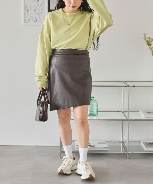 LinoU.(リノユー)の「フェイクレイヤードスウェットプルオーバー(Tシャツ/カットソー・レディース・イエロー系その他/ブラック/グレー・XL/L/M)」の13枚目の写真