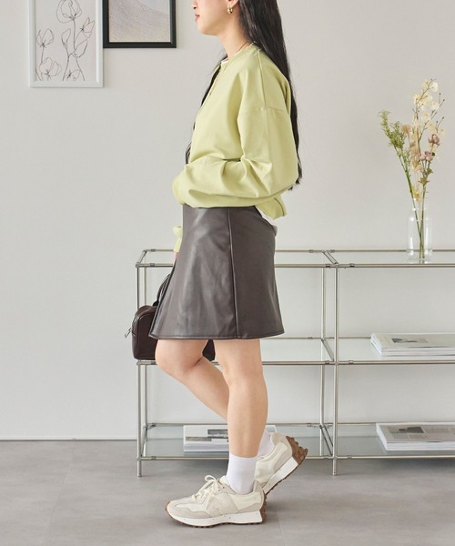 LinoU.(リノユー)の「フェイクレイヤードスウェットプルオーバー(Tシャツ/カットソー・レディース・イエロー系その他/ブラック/グレー・XL/L/M)」の14枚目の写真