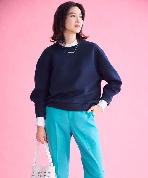 自由区(ジユウク)の「コットンサテンテーパード パンツ(その他パンツ・レディース・パイングリーン系/ブラック系/ネイビー系/ベージュ系/ターコイズブルー/ブラウン・44/46/48/50)」の9枚目の写真