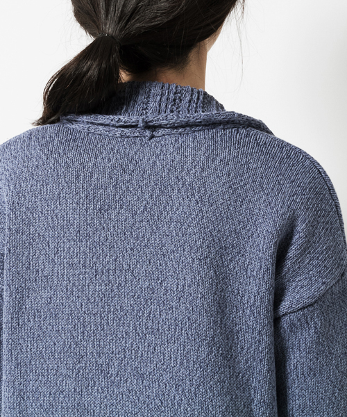 navasana（ナバアサナ）の「navasanaリリーヤーンフリンジニットカーディガン/709-NSD-N161-KN034（カーディガン/ボレロ・レディース・グレー/ブルー・FREE）」の16枚目の写真