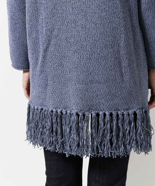 navasana（ナバアサナ）の「navasanaリリーヤーンフリンジニットカーディガン/709-NSD-N161-KN034（カーディガン/ボレロ・レディース・グレー/ブルー・FREE）」の17枚目の写真