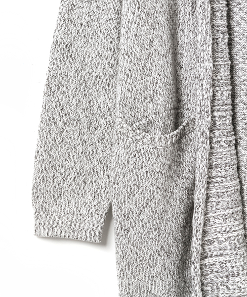 navasana（ナバアサナ）の「navasanaリリーヤーンフリンジニットカーディガン/709-NSD-N161-KN034（カーディガン/ボレロ・レディース・グレー/ブルー・FREE）」の3枚目の写真