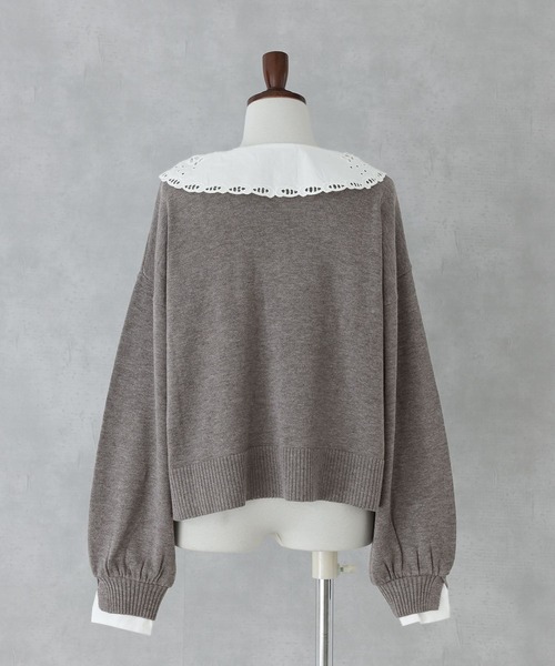 somari imagination（ソマリ イマジネーション）の「『レース襟ニットカーディガン』（カーディガン/ボレロ・レディース・ブルー/杢グレー・2/1）」の20枚目の写真