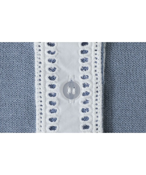 somari imagination（ソマリ イマジネーション）の「『レース襟ニットカーディガン』（カーディガン/ボレロ・レディース・ブルー/杢グレー・2/1）」の22枚目の写真