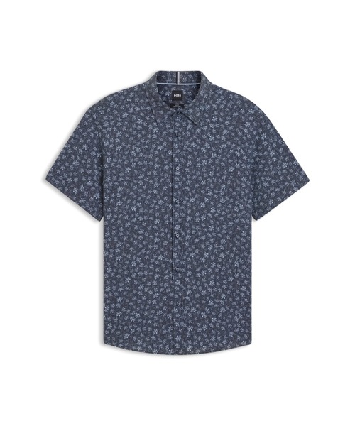 BOSS(ボス)の「スリムフィットシャツ フローラルプリント ストレッチリネン(シャツ/ブラウス・メンズ・ライトグリーン/ダークブルー・S/L/XL/M/XXL)」の12枚目の写真