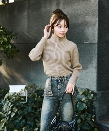 お値下げ⭐︎カーキ・ベージュストライプニットセーター 楽天市場】ボーダー ニット（カラーベージュ）（ニット・セーター