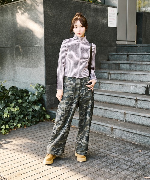sedacle girl(セダクルガール)の「配色ドライバーズハートジップニット(ニット/セーター・レディース・ベージュ/ネイビー/ピンク・SMALL/MEDIUM)」の12枚目の写真