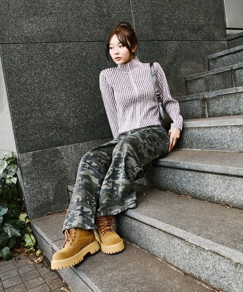 sedacle girl(セダクルガール)の「配色ドライバーズハートジップニット(ニット/セーター・レディース・ベージュ/ネイビー/ピンク・SMALL/MEDIUM)」の16枚目の写真