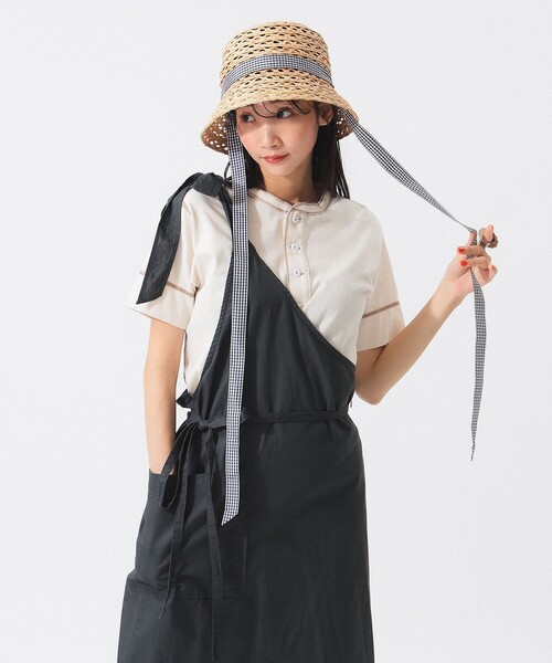 Healthknit(ヘルスニット)の「【別注】Healthknit / 70s ヘンリーネック ショートスリーブ(Tシャツ/カットソー・レディース・ブルー/レッド/ベージュ・ONE SIZE)」の10枚目の写真