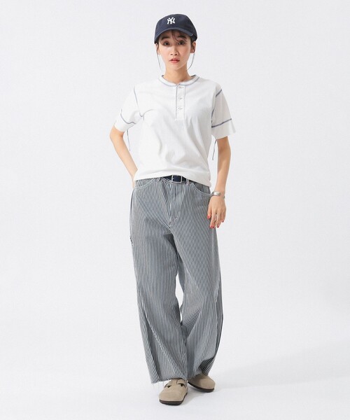 Healthknit(ヘルスニット)の「【別注】Healthknit / 70s ヘンリーネック ショートスリーブ(Tシャツ/カットソー・レディース・ブルー/レッド/ベージュ・ONE SIZE)」の19枚目の写真