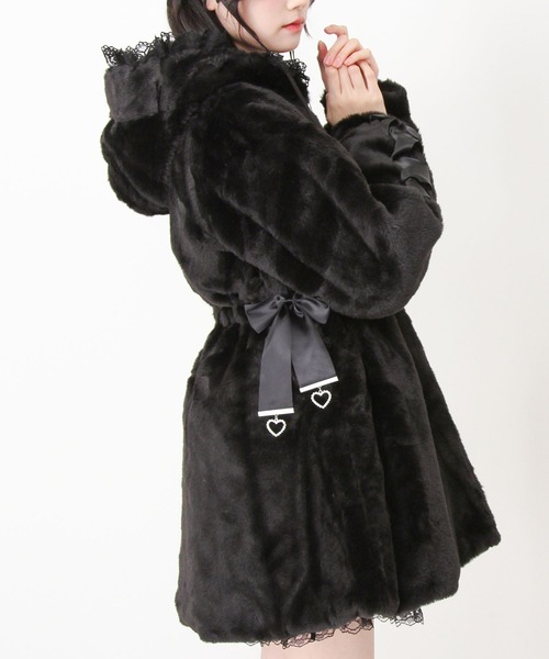 【試着のみクリーニング済】 PARTY フードファーコート ROYAL PARTY（ロイヤルパーティー）の「【ZOZO限定】フードファー