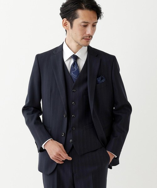 TAKEO KIKUCHI(タケオキクチ)の「【THE FLAGSHIP】矢絣 ストライプ べスト(スーツベスト・メンズ・グレー系その他3/ネイビー系2・02/04/03)」の9枚目の写真