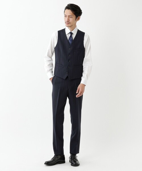 TAKEO KIKUCHI(タケオキクチ)の「【THE FLAGSHIP】矢絣 ストライプ べスト(スーツベスト・メンズ・グレー系その他3/ネイビー系2・02/04/03)」の10枚目の写真