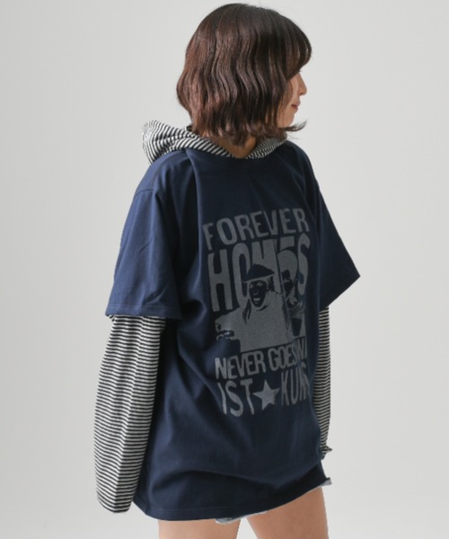 tシャツ A'GEM/9 × .kom 「ISTKUNST/イストクンスト」 FOREVER HOMIES LAYERED LS TEE/FOREVE A'GEM/9 × .kom 『ISTKUNST/イストクンスト』 FOREVER HOMIES