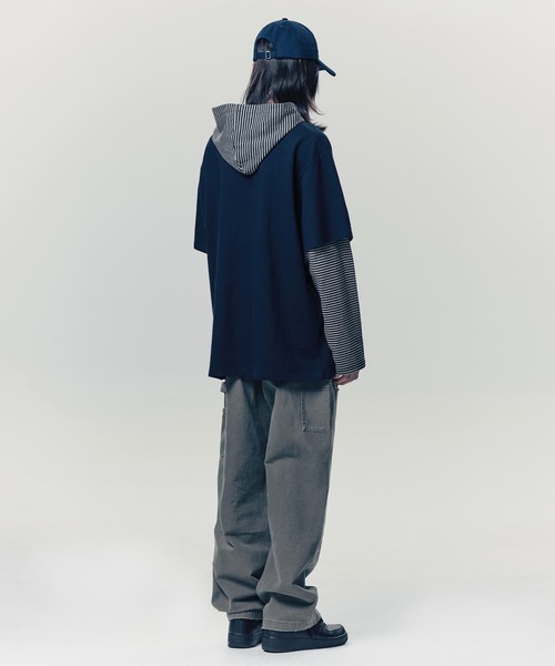 ISTKUNST(イストクンスト)の「A'GEM/9 × .kom 『ISTKUNST/イストクンスト』 FOREVER HOMIES LAYERED LS TEE/FOREVER HOMIESレイヤード長袖カットソー(Tシャツ/カットソー・レディース・グレー/ネイビー・M/L)」の17枚目の写真