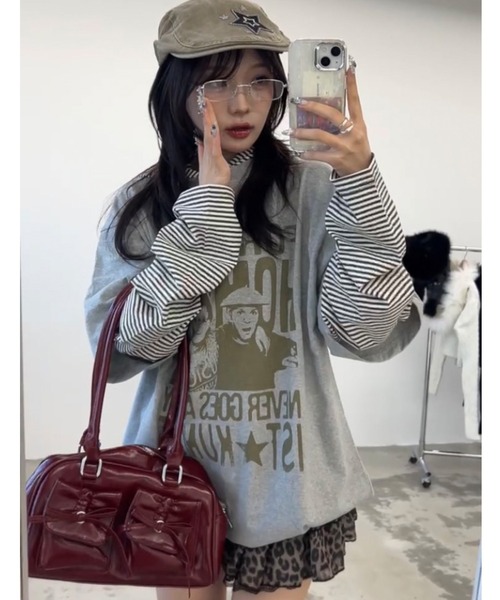 tシャツ A'GEM/9 × .kom 「ISTKUNST/イストクンスト」 FOREVER HOMIES LAYERED LS TEE/FOREVE ISTKUNST tシャツ A'GEM/9 × .kom 「ISTKUNST/イストクンスト