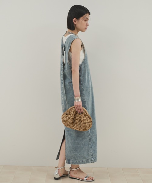 Shelly island（シェリーアイランド）の「フロントZIPデニムジャンスカ（デニムスカート・レディース・ブラック/ブルー・FREE）」の5枚目の写真