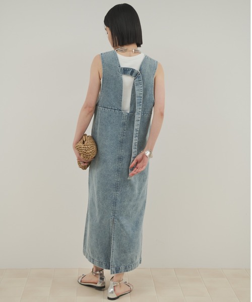 Shelly island（シェリーアイランド）の「フロントZIPデニムジャンスカ（デニムスカート・レディース・ブラック/ブルー・FREE）」の7枚目の写真