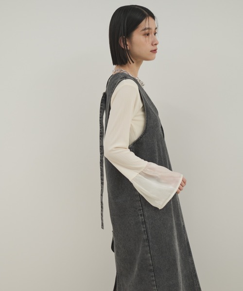 Shelly island（シェリーアイランド）の「フロントZIPデニムジャンスカ（デニムスカート・レディース・ブラック/ブルー・FREE）」の15枚目の写真