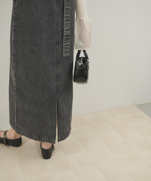 Shelly island（シェリーアイランド）の「フロントZIPデニムジャンスカ（デニムスカート・レディース・ブラック/ブルー・FREE）」の19枚目の写真