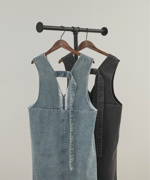 Shelly island（シェリーアイランド）の「フロントZIPデニムジャンスカ（デニムスカート・レディース・ブラック/ブルー・FREE）」の20枚目の写真