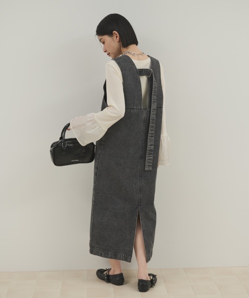 Shelly island（シェリーアイランド）の「フロントZIPデニムジャンスカ（デニムスカート・レディース・ブラック/ブルー・FREE）」の22枚目の写真