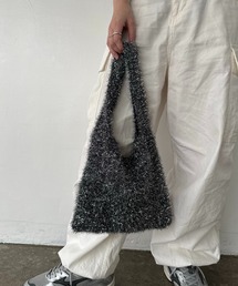 【ZOZO限定】Glitter knit mini bag / ラメニット ミニバッグ