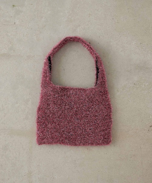 EFOLE（エフォル）の「【ZOZO限定】Glitter knit mini bag / ラメニット ミニバッグ（ショルダーバッグ・レディース・ブラック/シルバー/ピンク・FREE）」の4枚目の写真