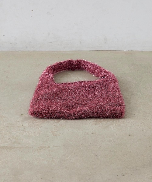 EFOLE（エフォル）の「【ZOZO限定】Glitter knit mini bag / ラメニット ミニバッグ（ショルダーバッグ・レディース・ブラック/シルバー/ピンク・FREE）」の6枚目の写真