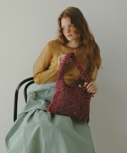 EFOLE（エフォル）の「【ZOZO限定】Glitter knit mini bag / ラメニット ミニバッグ（ショルダーバッグ・レディース・ブラック/シルバー/ピンク・FREE）」の13枚目の写真