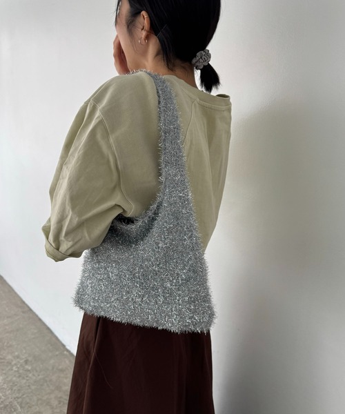 EFOLE（エフォル）の「【ZOZO限定】Glitter knit mini bag / ラメニット ミニバッグ（ショルダーバッグ・レディース・ブラック/シルバー/ピンク・FREE）」の22枚目の写真