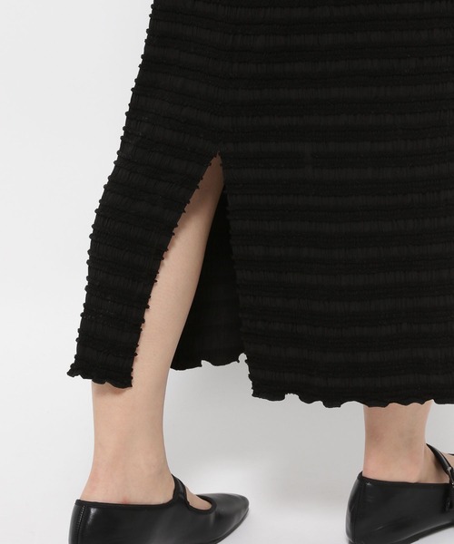 LOWRYS FARM（ローリーズファーム）の「ミニシャーリングタイトスカート　293649（スカート・レディース・ブルー/ブラック/アイボリー/ブラウン・FREE）」の10枚目の写真