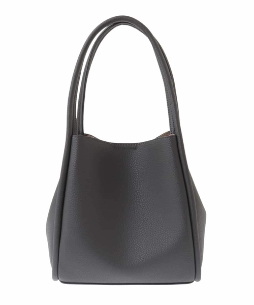 a.v.v（アーヴェヴェ）の「ソフトフェイクレザートート（トートバッグ・レディース・アイボリー/チャコールグレー・38）」の15枚目の写真