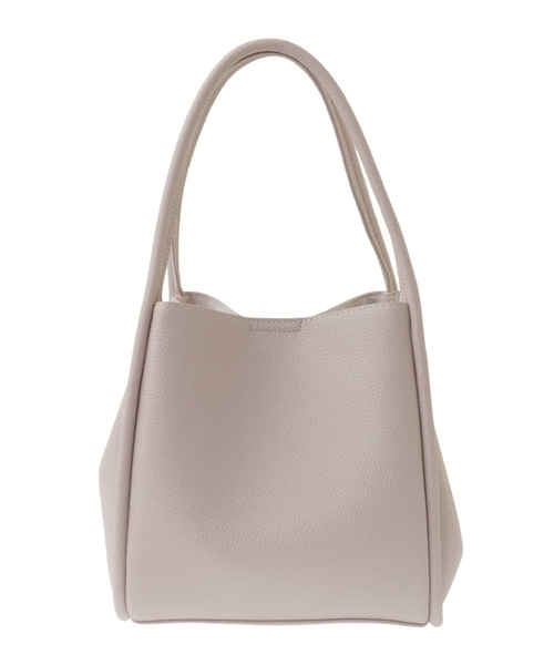 a.v.v（アーヴェヴェ）の「ソフトフェイクレザートート（トートバッグ・レディース・アイボリー/チャコールグレー・38）」の21枚目の写真