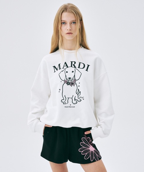 SWEATSHIRT SWING THE TAIL DDANJI FLOWER NECKLACE（スウェット